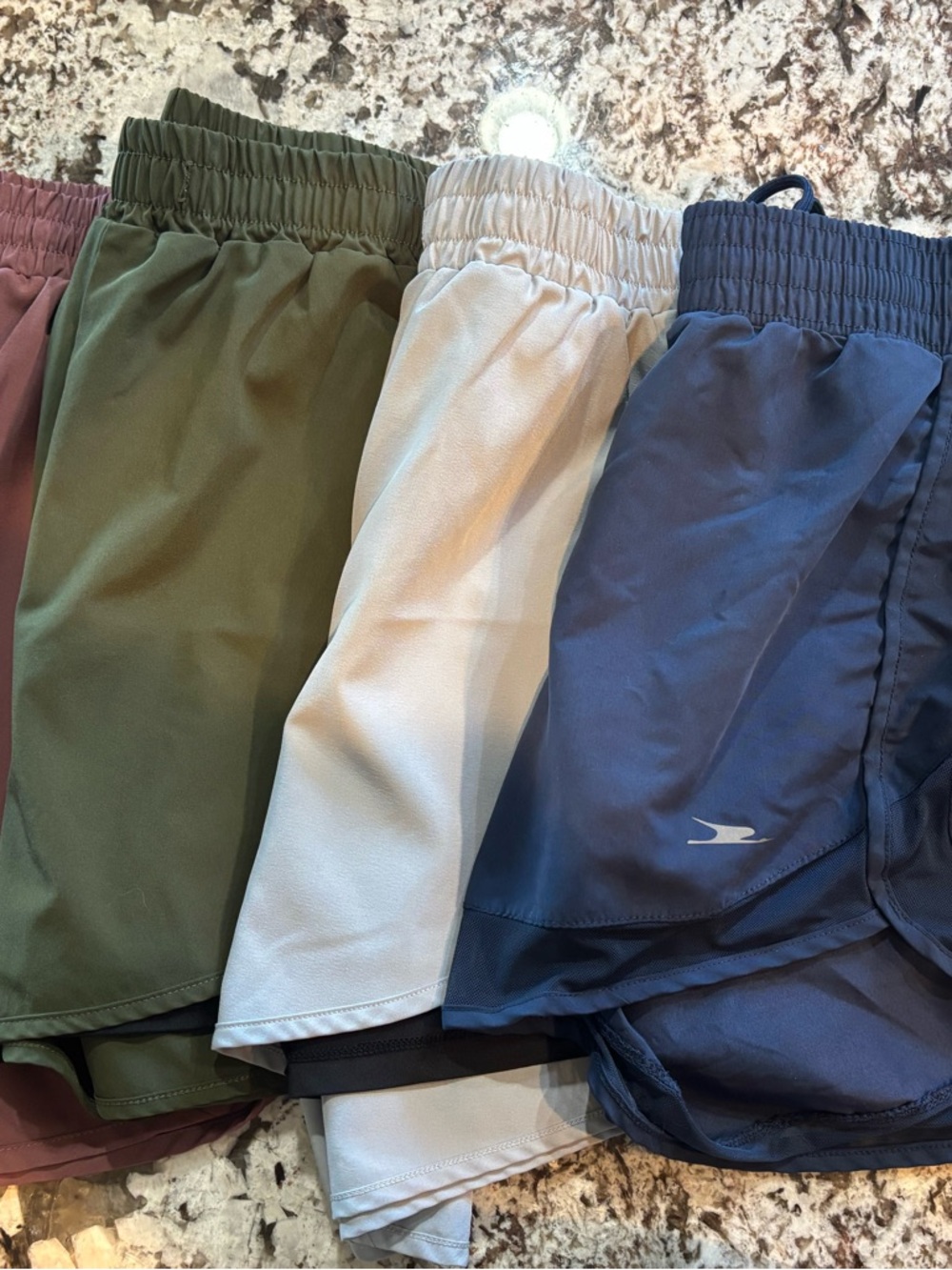 Women’s athletic/running shorts with inner spandex lining